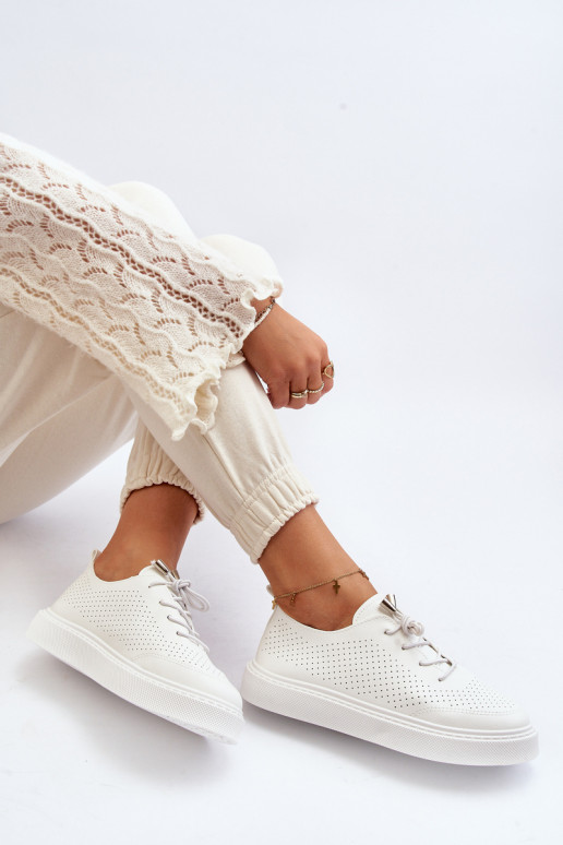 Casual schoenen in witte kleur Unassemie Casual schoenen in witte kleur Unassemie