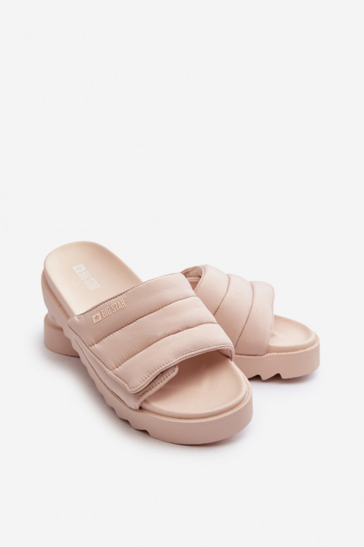 Sandalen met plateau Big Star beige Sandalen met plateau Big Star beige