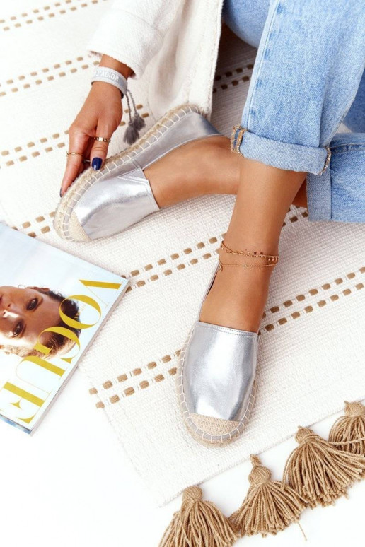 Leren espadrilles Big Star zilverkleur Leren espadrilles Big Star zilverkleur