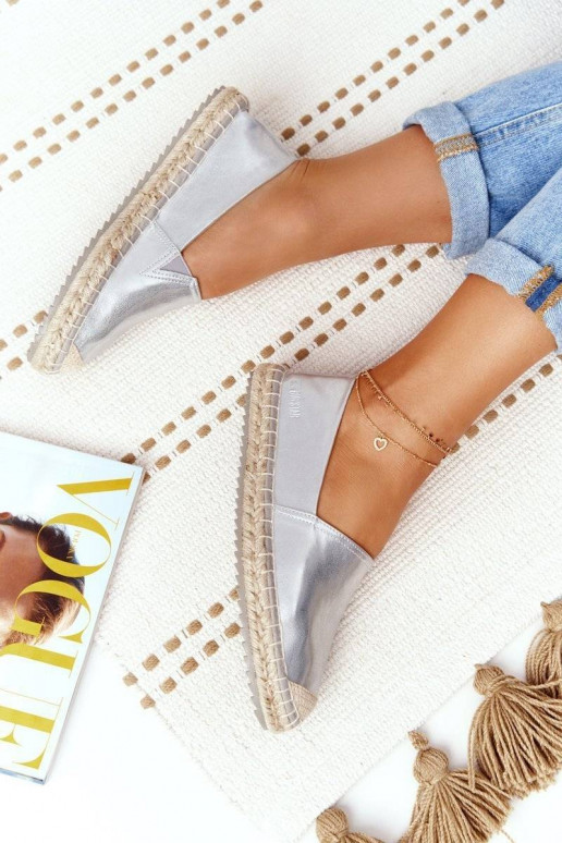 Leren espadrilles Big Star zilverkleur Leren espadrilles Big Star zilverkleur