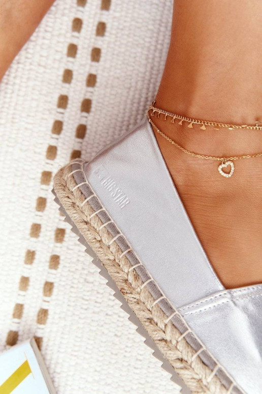 Leren espadrilles Big Star zilverkleur Leren espadrilles Big Star zilverkleur