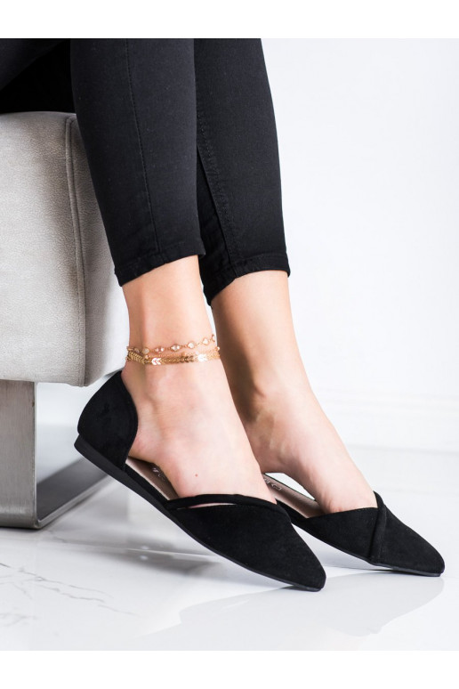 Suède ballerina's met uitgesneden... Suède ballerina's met uitgesneden...