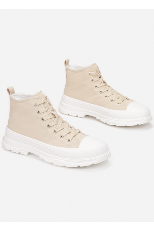 Vrijetijdsschoenen met een beige zool Vrijetijdsschoenen met een beige zool