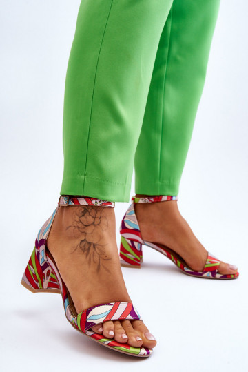 Quincy beige-blauwe print...