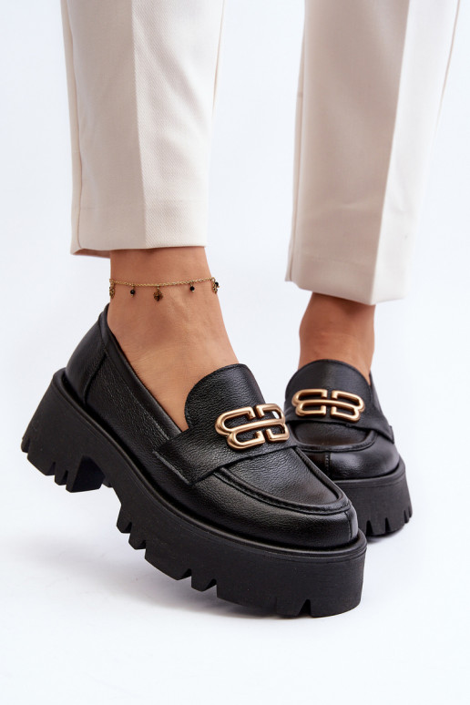 Zazoo mocassins in het zwart Zazoo mocassins in het zwart