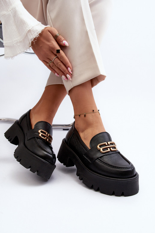 Zazoo mocassins in het zwart Zazoo mocassins in het zwart