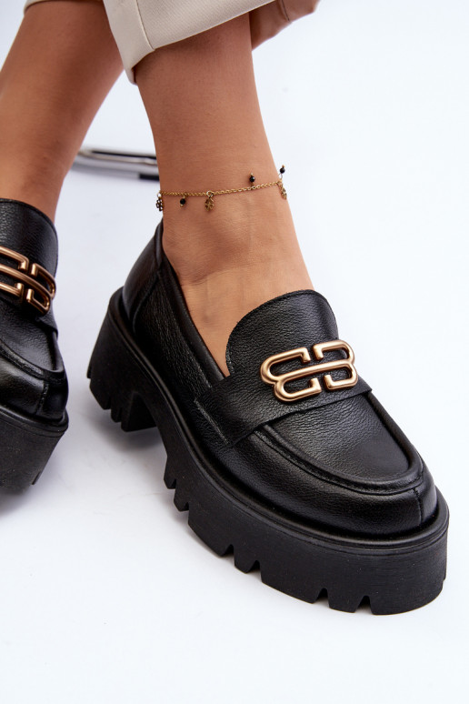 Zazoo mocassins in het zwart Zazoo mocassins in het zwart