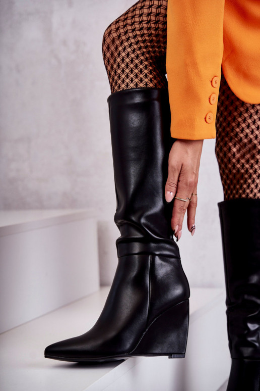 Zwarte Arlene platformlaarzen Zwarte Arlene platformlaarzen