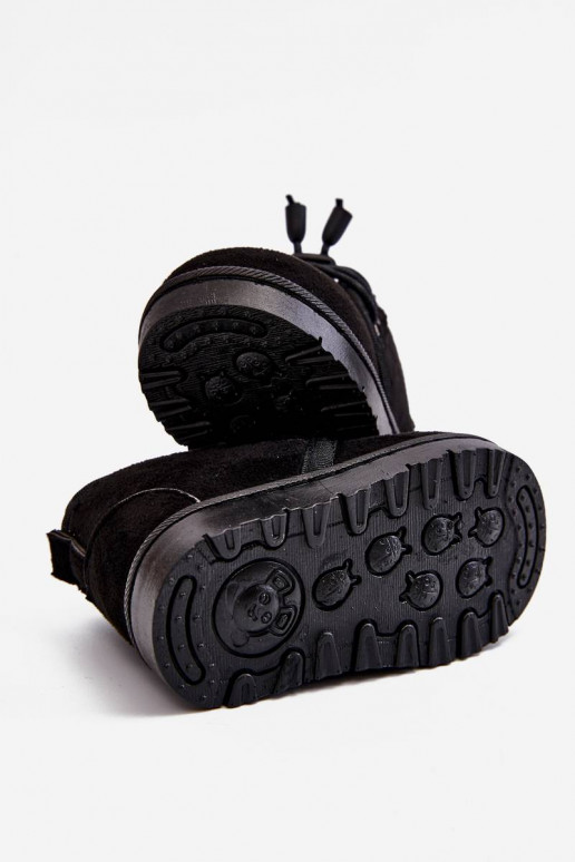 Kindersnowboots met veters en bont in... Kindersnowboots met veters en bont in...