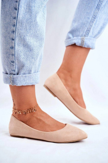 Beige suède schoenen 2