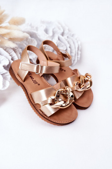 Gouden kindersandalen met...