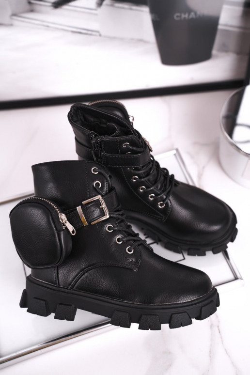 Warme kinderschoenen in de kleur zwart Warme kinderschoenen in de kleur zwart