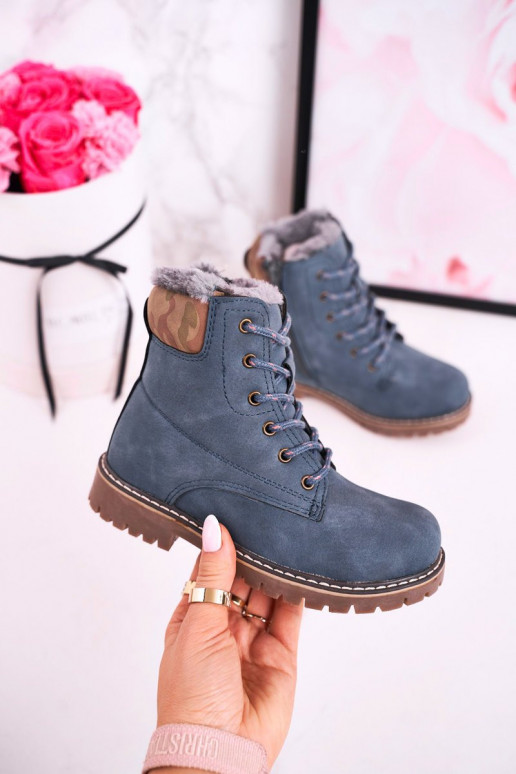 Warme kinderlaarsjes, blauw Warme kinderlaarsjes, blauw