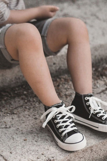 Kinderschoenen met zwarte...