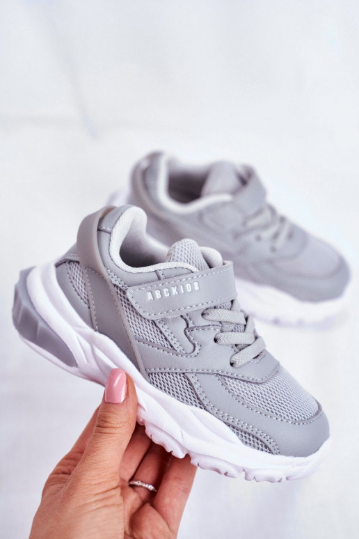 Kindersneakers in grijs ABCKIDS Kindersneakers in grijs ABCKIDS