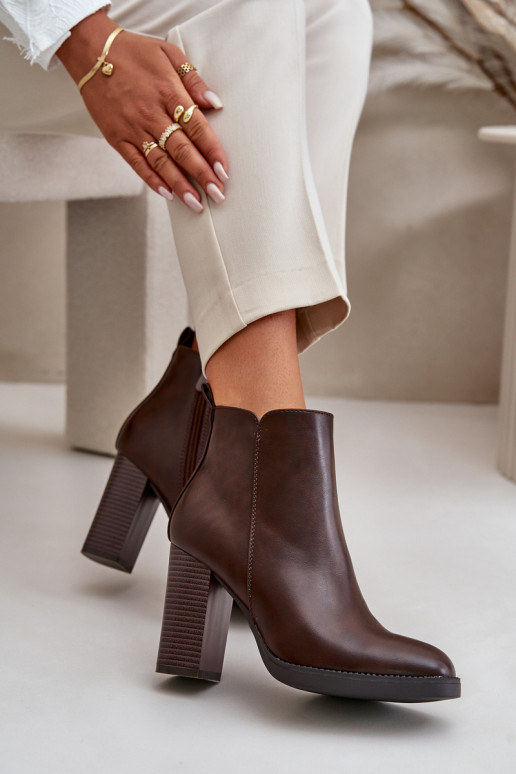 opInarmen Dameslaarzen Eko Leer donker bruin Teresine