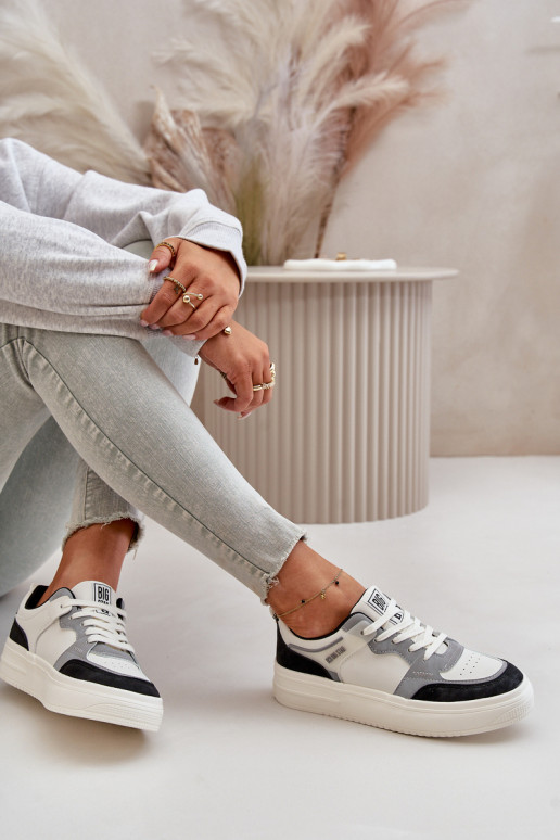 Dames laag Sneakers model schoenen van ecoleer Big Star OO274028 INit-grijs