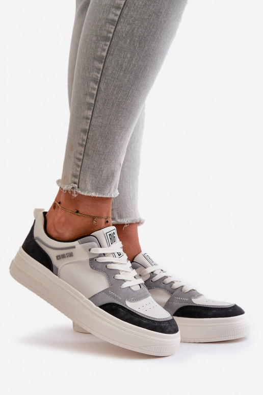 Dames laag Sneakers model schoenen van ecoleer Big Star OO274028 INit-grijs