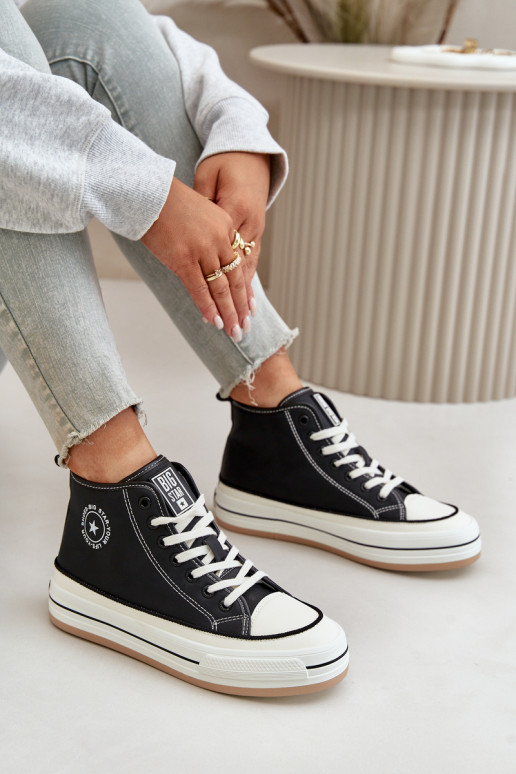 opInarmen Vrijetijdsschoenen met platform Eko Leer Big Star OO274062 zInart