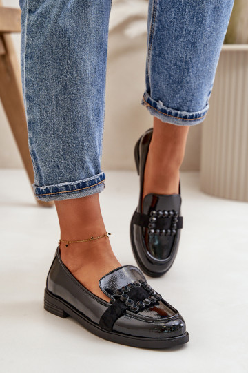 Gelakte mocassins Dames met ornamenten zInart Vinceza 58389