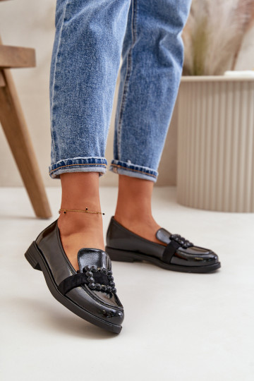 Gelakte mocassins Dames met ornamenten zInart Vinceza 58389 2