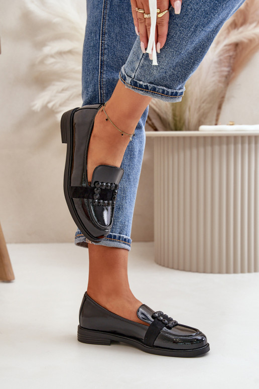 Gelakte mocassins Dames met ornamenten zInart Vinceza 58389