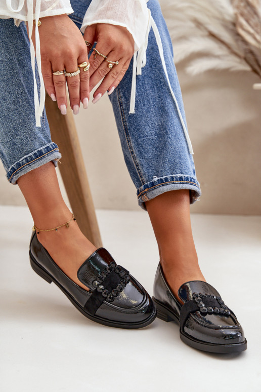 Gelakte mocassins Dames met ornamenten zInart Vinceza 58389