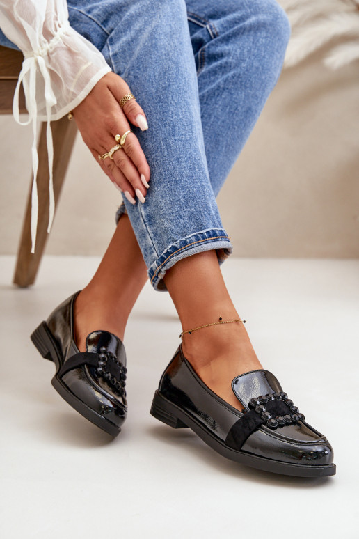 Gelakte mocassins Dames met ornamenten zInart Vinceza 58389