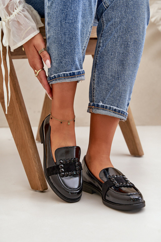 Gelakte mocassins Dames met ornamenten zInart Vinceza 58389