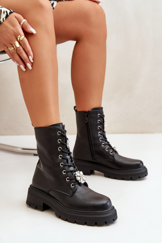 Enkellaarsjes voor Inerknemers Dames Eko Leer Z Przypinkami zInart Kristines