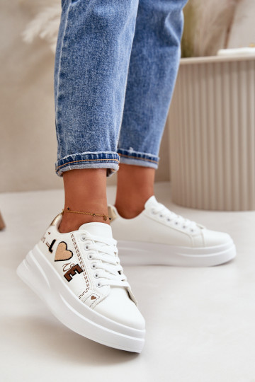 Sneakers model schoenen Dames met platform Met sierlijk Oppisem Initte kleur Orlian 2