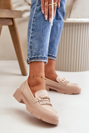dames mocassins met ornamenten Eko Leer beige Tialorae 2