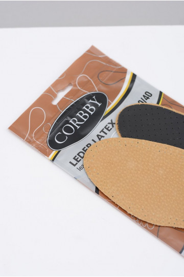 Corbby LEDER LATEX Leren inlegzolen met actieve kool 2