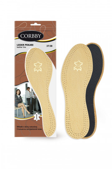 Corbby LEDER PEKARI inlegzolen zijn gemaakt van hoogwaardig natuurlijk leer