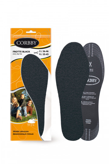Corbby FROTTE ZWART Inlegzolen met actieve koolstof