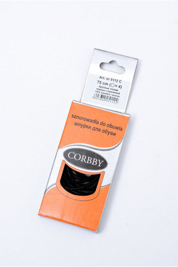 Corbby zwarte gewaxte slanke veters 2