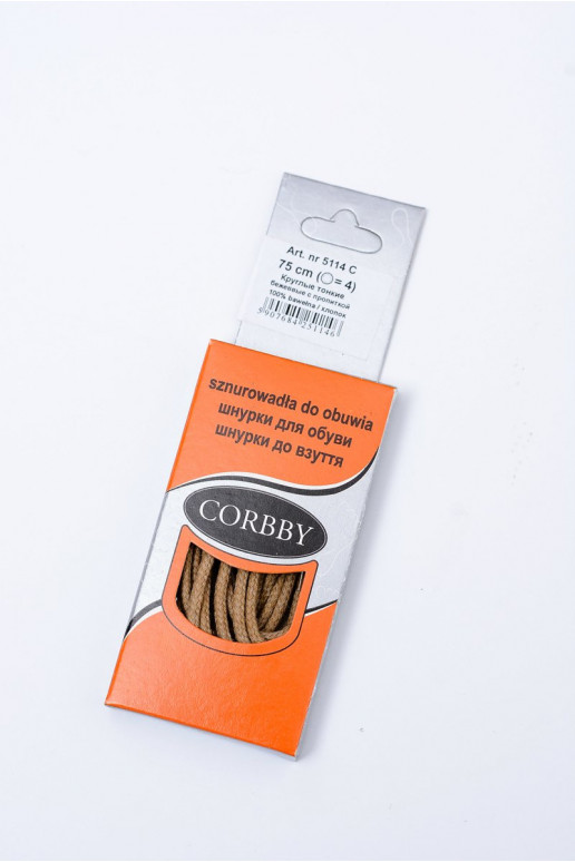 Corbby beige Gewaxte slanke veters
