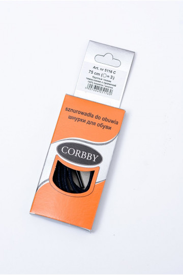 Corbby Navy gewaxte slanke veters 2