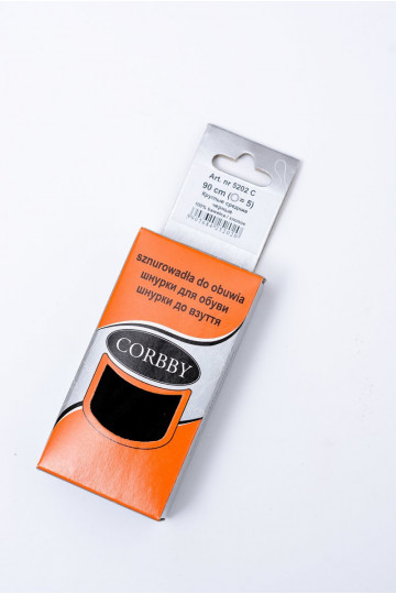 Corbby zwarte ronde veters 2