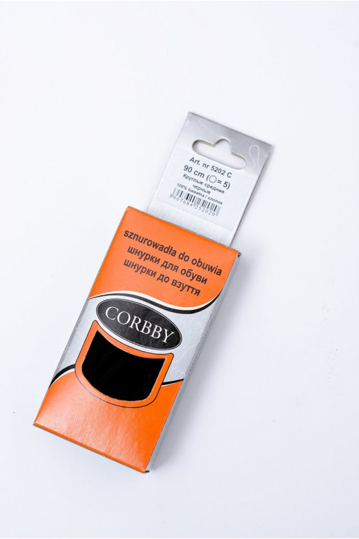 Corbby zwarte ronde veters