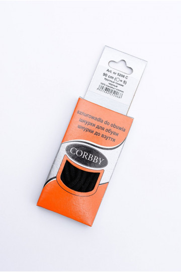 Corbby zwarte dunne ronde veters 2
