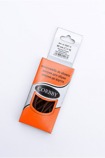 Corbby bruin Slanke ronde veters 2