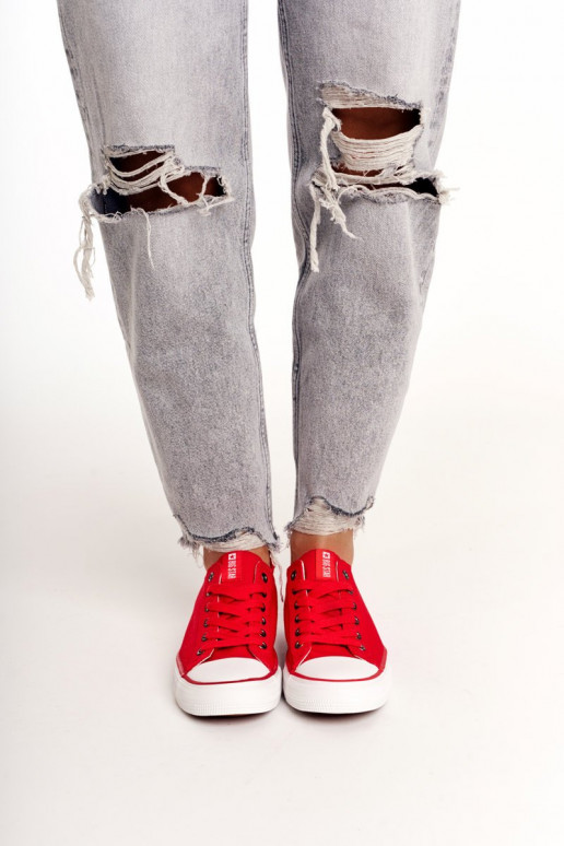 Klassiek model platte schoenen Big Star DD274339 kleur rood Klassiek model platte schoenen Big Star DD274339 kleur rood