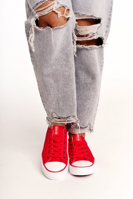 Klassiek model platte schoenen Big Star DD274339 kleur rood Klassiek model platte schoenen Big Star DD274339 kleur rood