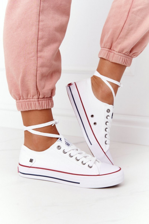 Klassiek model platte schoenen Big Star DD274336 kleur wit Klassiek model platte schoenen Big Star DD274336 kleur wit