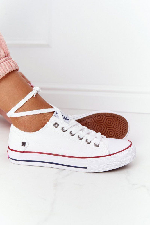 Klassiek model platte schoenen Big Star DD274336 kleur wit Klassiek model platte schoenen Big Star DD274336 kleur wit