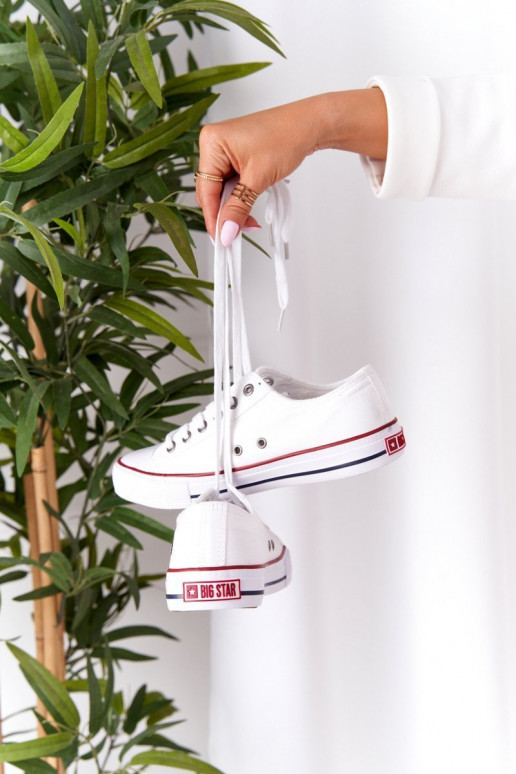 Klassiek model platte schoenen Big Star DD274336 kleur wit Klassiek model platte schoenen Big Star DD274336 kleur wit