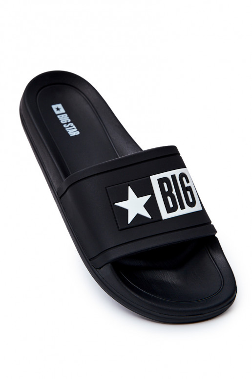 Pantoffels Big Star Rubber zwarte kleur DD174699