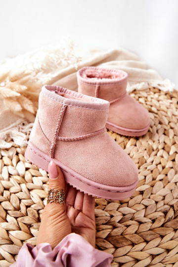 Warme kinderwinterlaarzen in roze kleur Gooby