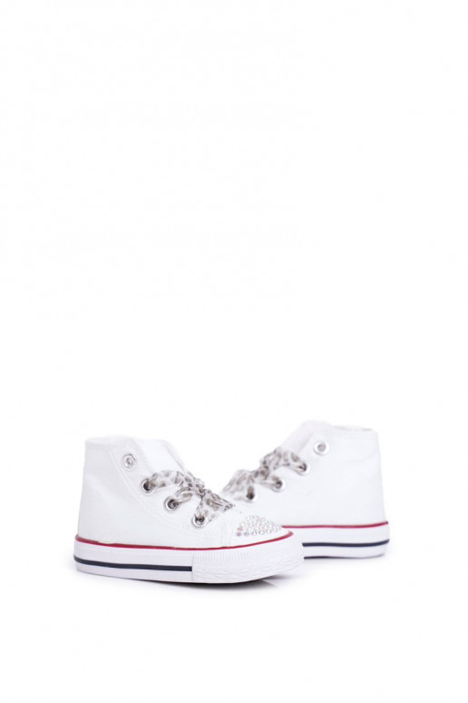 Kindervrijetijdsschoenen met sprankelende oogjes in de kleur Smile wit Kindervrijetijdsschoenen met sprankelende oogjes in de kleur Smile wit